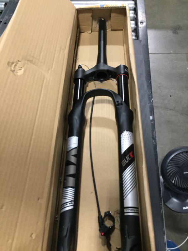 Photo 2 of BUCKLOS 26/27.5/29 Travel 120mm MTB Air Suspension Fork, Rebound Adjust 1 1/8 Straight/Tapered Tube QR 9mm Manual/Remote Lockout XC AM Ultralight Mountain Bike Front Forks (ONLY ONE IN BOX)
