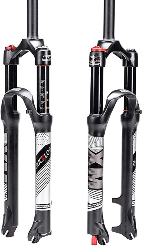 Photo 1 of BUCKLOS 26/27.5/29 Travel 120mm MTB Air Suspension Fork, Rebound Adjust 1 1/8 Straight/Tapered Tube QR 9mm Manual/Remote Lockout XC AM Ultralight Mountain Bike Front Forks (ONLY ONE IN BOX)
