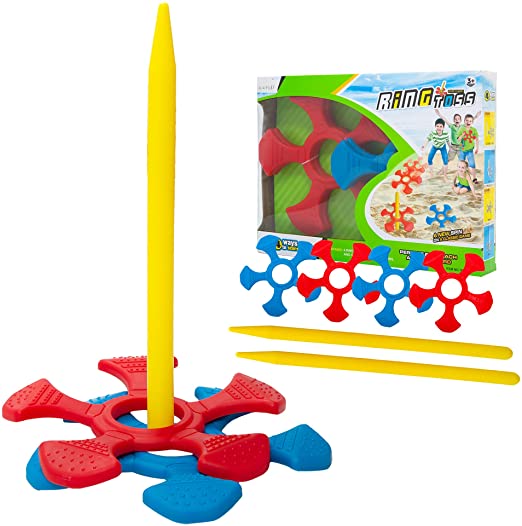 Photo 2 of Bean Bag Toss Outside Games, Ring Toss Game Outdoor Toy Set for Kids Adults Families
