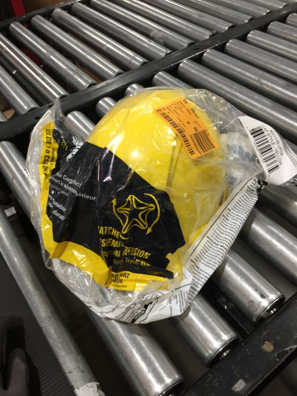 Photo 2 of MAXIMUM SAFETY
Yellow 4-Point Ratchet Suspension Cap Style Hard Hat