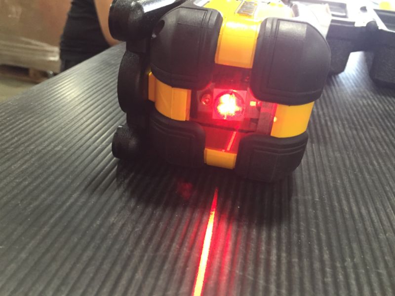 Photo 3 of DEWALT
40 ft. Red Self-Leveling Cross Line Laser Level with (2) AA Batteries & Case