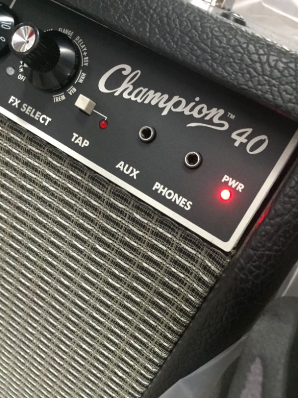 Photo 3 of Fender Champion 40 Guitar Combo Amplifier Bundle with Instrument Cable and Picks
