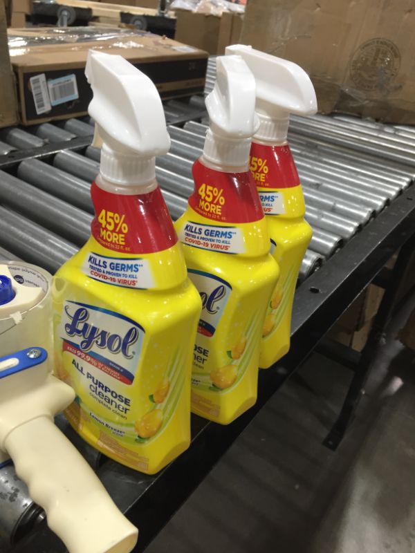 Photo 2 of 3 PACK! Lysol All-Purpose Cleaner, Sanitizing and Disinfecting Spray, To Clean and Deodorize, Lemon Breeze Scent, 32oz
