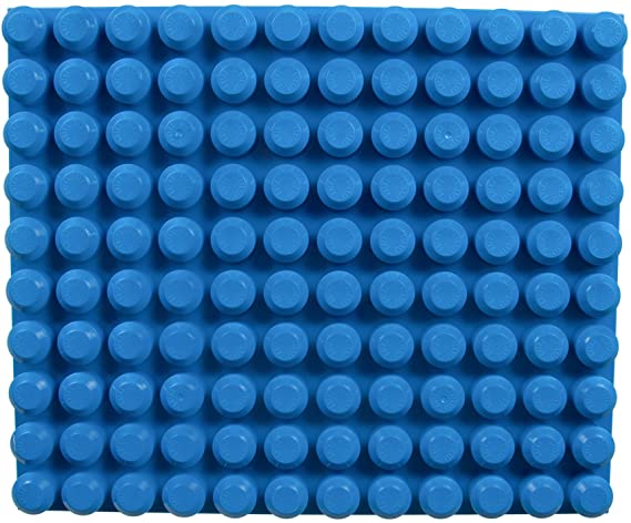 Photo 1 of Strictly Briks Beginner Briks 12.5 x 15 Inch Baseplate, 100% Compatible with Mega Bloks First Builder Blocks, 10 x 12 Large Pegs for Toddlers, Single Tight Fit Stackable Base Plate, Blue
