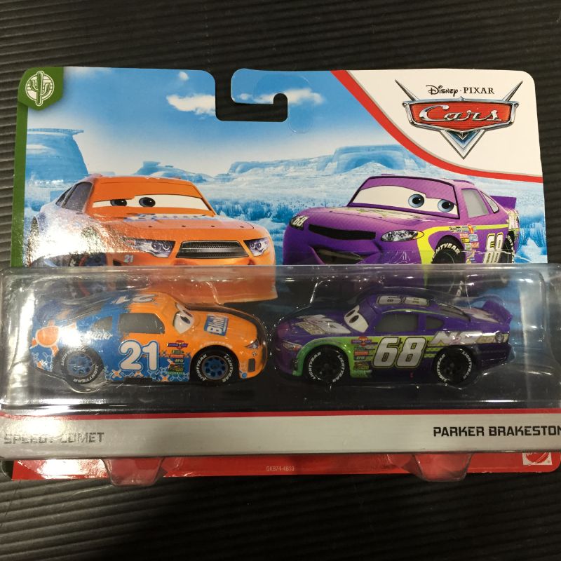 Photo 2 of Disney/Pixar Cars Speedy Comet and Parker Brakeston 2-Pack Story Race Toy
