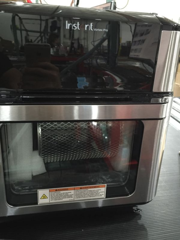 Photo 2 of Instant Vortex Plus 10 Quart Air Fryer, Rotisserie and Convection Oven, Air Fry, Roast, Bake, Dehydrate and Warm, 1500W, Stainless Steel and Black
