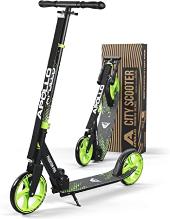 Photo 1 of APOLLO Adult Scooter - Folding Kick Scooter for Adults, Teens & Kids Ages 6 Years and up with Big Wheels (XXL), Foldable Kick Scooters with LED Light Up Wheel Options, Scooter for Adults 220 lbs
