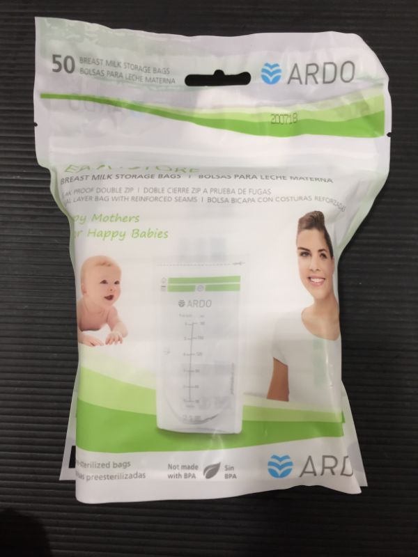 Photo 2 of Ardo Easy Store - 50 Extra-Strong Breast Milk Storage Bags for Fridge and Freezer (180ml, 6 fl.oz.), with Easy-to-Read Scaling, 50 Bags, Stackable and Self-Standing
