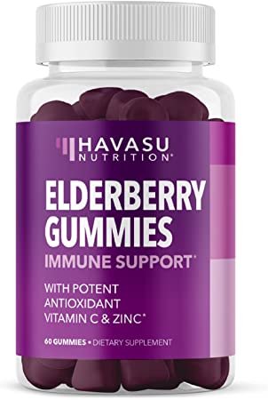 Photo 1 of Elderberry Gummies with Zinc and Vitamin C Herbal Supplements Ingredient for Potent Antioxidant Support Immune Defense as a Delicious & Vegan Friendly Option (Adult, 60 Count)
