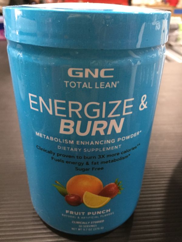 Photo 2 of GNC Total Lean Powder Energize & Burn - 9.7 Oz
EXPIRED 
BB DATE: 12/21