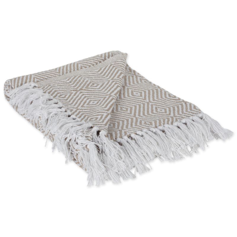 Photo 1 of DII X-Diamond Geometric Decorative Throw 50 X60 100% Cotton

