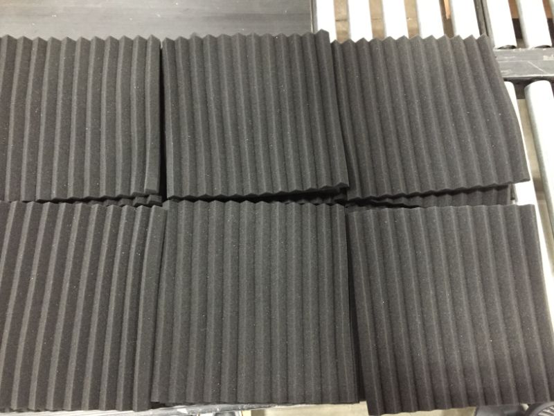 Photo 2 of Acoustic Panels 24 Pack, 12 x 12 x 1 Inches Acoustic Foam Panels for Absorbing Noise and Echoes, High Density Sound Proof Foam Panels For Recording Studio (12 x 12 x 1 Inches, 24 Pack - Black)
