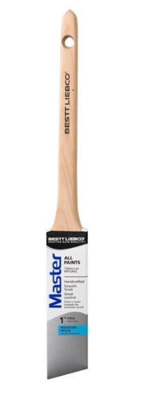 Photo 1 of 1" Angle Sash Paint Brush, Nylon/Polyester Bristle, Wood Handle, 12

