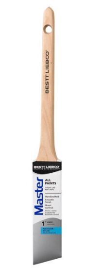 Photo 2 of 1" Angle Sash Paint Brush, Nylon/Polyester Bristle, Wood Handle, 12
