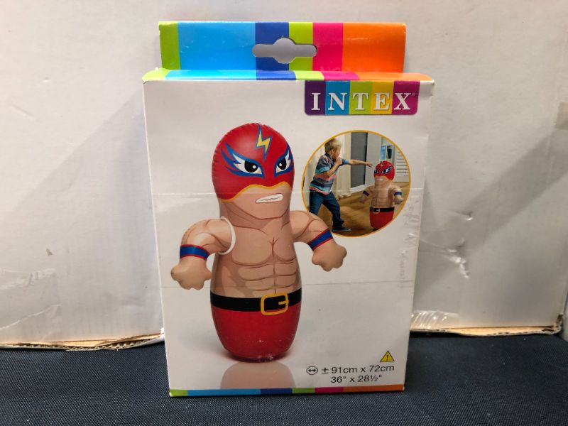 Photo 2 of INTEX 3D Bop Bag Wrestler - Inflatable Blow Up Punching Bag Toy Gift Kids Fun

