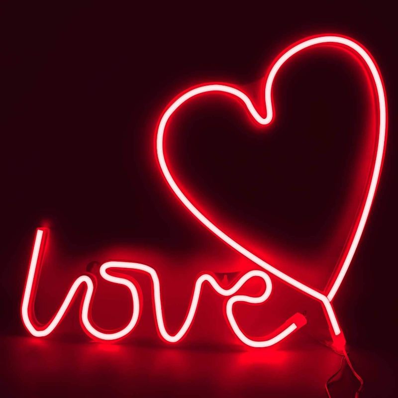 Photo 1 of  2Pack Night Light Neon Signs LED Lamp Marquee Night Lamp Table Wall Light for Shop Restaurant Bedroom Party Game Decoration Wedding?H+L?
