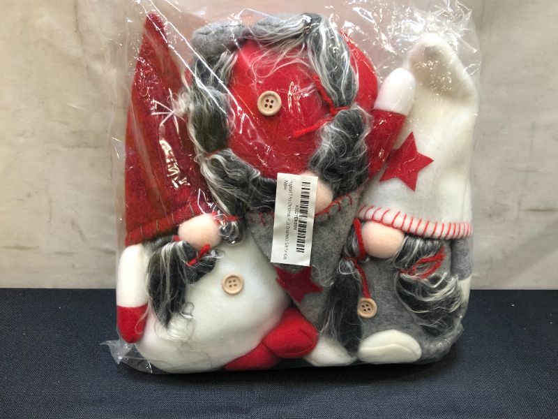 Photo 3 of Hopearl 3 Pcs Christmas Gnomes Set Plush Swedish Tomte Nisse Figurines Handmade Santa Claus Elf Home Desktop Collectible Doll Stuffed Decor Holiday Party Supplies Table Ornament, 11''
