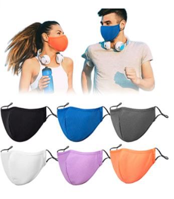 Photo 1 of Cloth Face Masks Reusable Washable Adjustable Cotton Face Mask for Women Men/6PC
