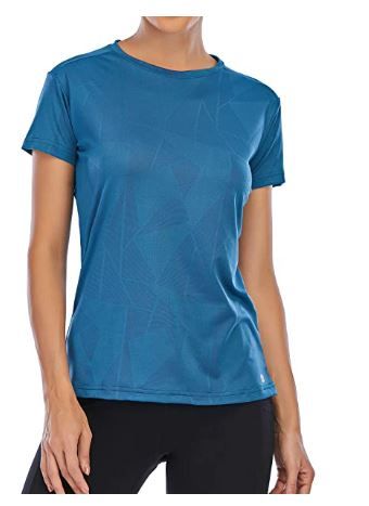 Photo 1 of Lianshp Slim Fit Womens Shirts Crewneck Short Sleeve Moisture Wicking T-Shirts Mesh Breathable Athletic Workout Tops
BLUE - LARGE 