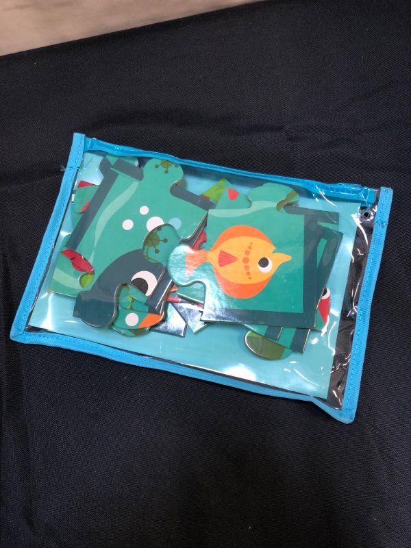 Photo 2 of Mudpuppy Under the Sea Pouch Puzzle, 12 Extra Thick Colorful Pieces, 14”x11” – Great for Kids Age 2-4 – Perfect for Travel – Helps Develop Hand-Eye Coordination - Packaged in Secure, Reusable Pouch, 1 EA
