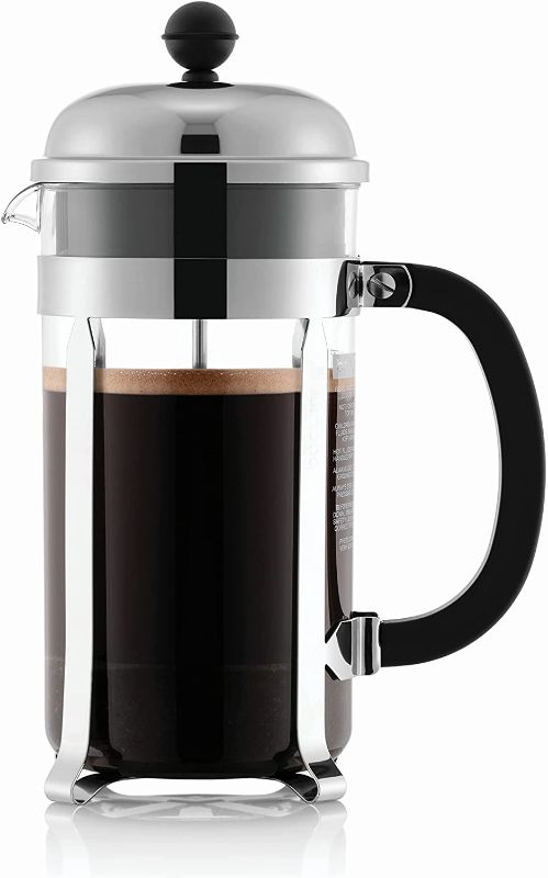 Photo 1 of Bodum 1928-16US4 Chambord French Press Coffee Maker, 1 Liter, 34 Ounce, Chrome
