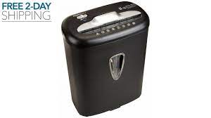 Photo 1 of Amazon Basics 8-Sheet Capacity, Cross-Cut Paper and Credit Card Shredder, 4.1...
