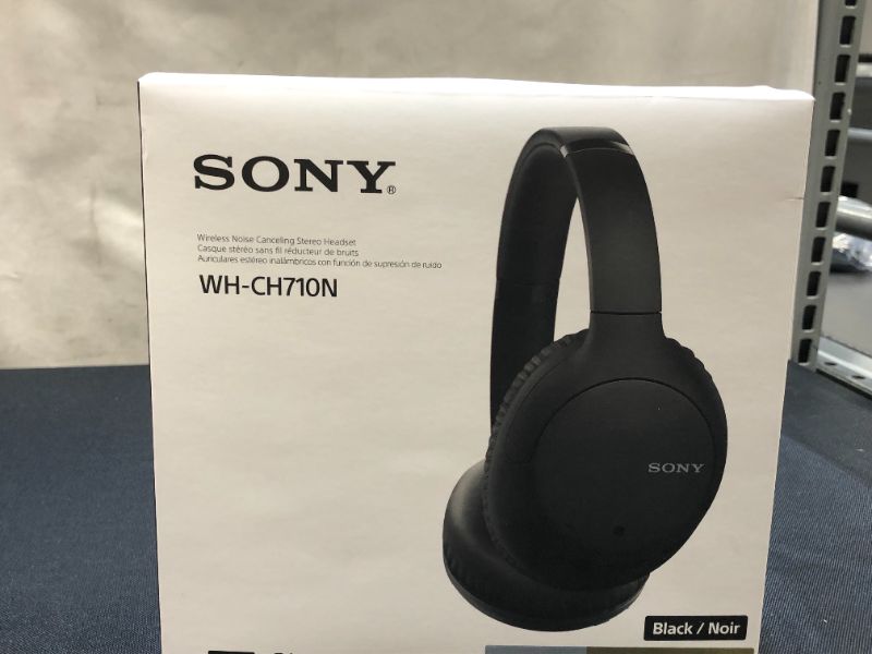 Photo 4 of Sony Noise Cancelling Headphones WHCH710N: Wireless Bluetooth Over the Ear Headset with Mic for Phone-Call, Black 