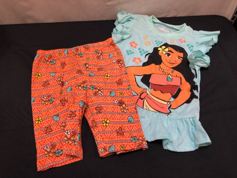 Photo 2 of Disney Moana Girls' T-Shirt and Bike Shorts Set Size 7/8
