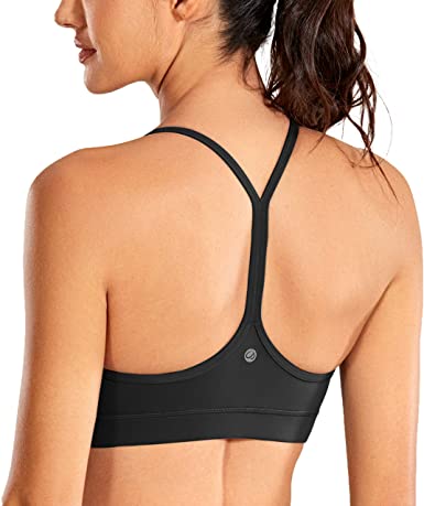 Photo 1 of CRZ YOGA Y Back Sports Bra for Women - Padded Racerback Spaghetti Straps Low Impact Workout Yoga Bra SIZE LARGE 