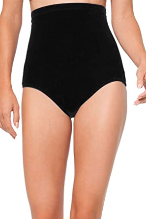 Photo 1 of -SIZE LARGE- Anne Cole Women's Color Blast Solids Super High Waist Shape Control Bikini Bottom (Black)
