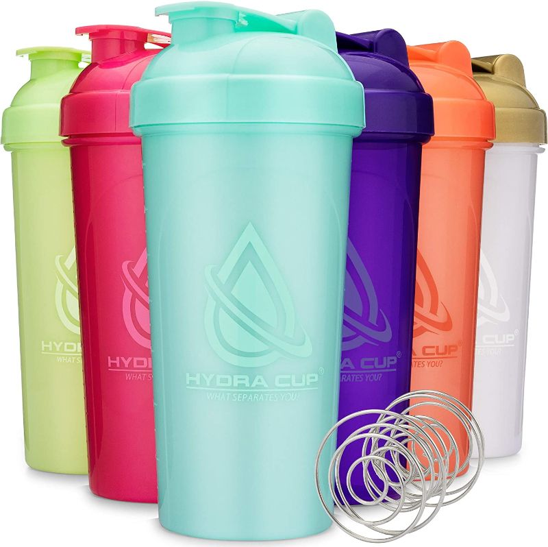 Photo 1 of [6 Pack] 28-Ounce OG Shaker Bottles with Wire Whisk Balls, Shaker Cup Blender for Protein Mixes, Six Color Set
