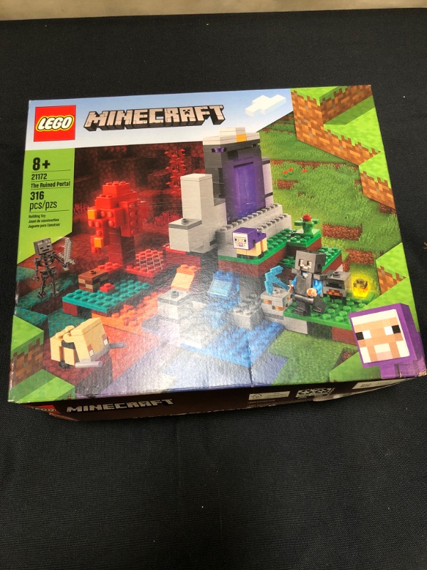 Photo 2 of LEGO Minecraft The Ruined Portal 21172 Building Kit; Fun Minecraft Toy for Kids with Steve and a Wither Skeleton; New 2021 (316 Pieces)
