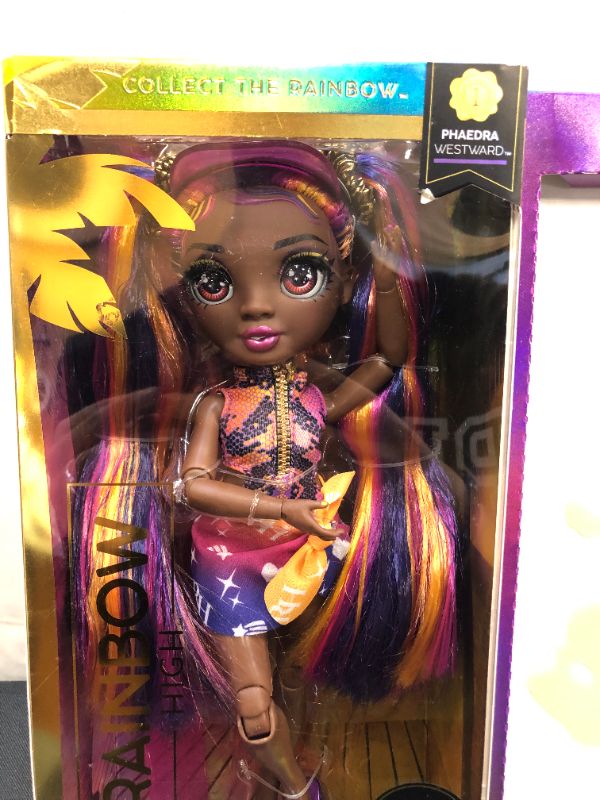 Photo 2 of Rainbow High Pacific Coast Phaedra Westward- Sunset (Purple) Fashion Doll with 2 Designer Outfits, Pool Accessories Playset, Interchangeable Legs, Toys for Kids, Great Gift for Ages 6-12+ Years
