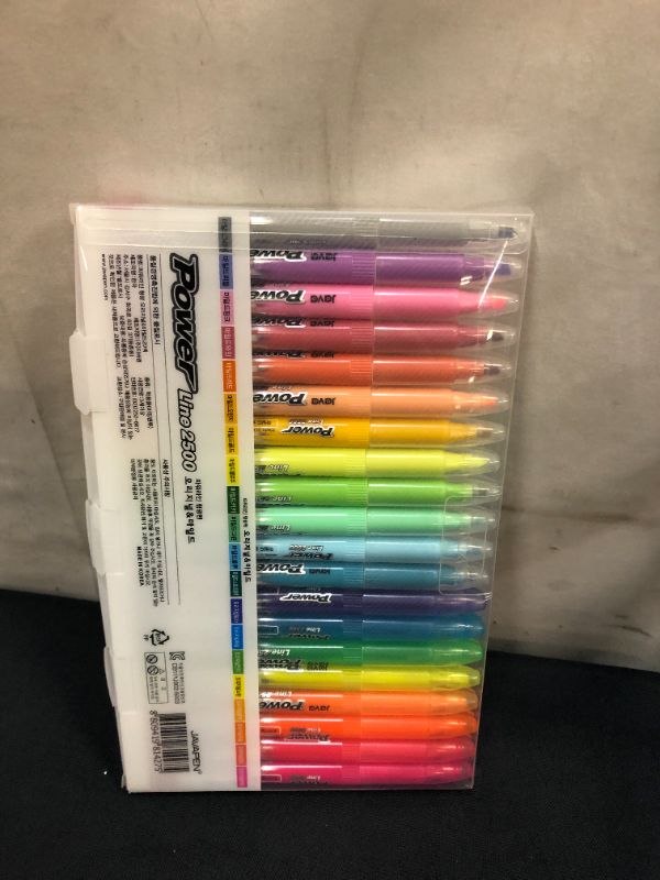 Photo 2 of 20 Colors Set - Java Highlighter Pen Power Line 2500 Mild Brilliant Markers Case
