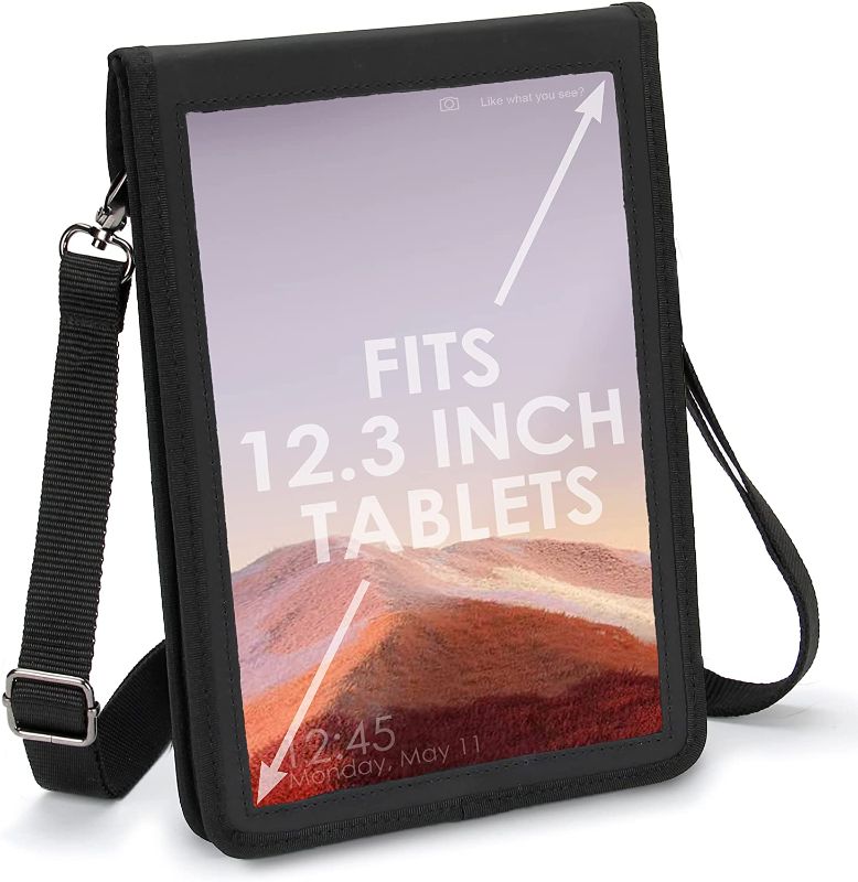 Photo 1 of USA Gear 12 Inch Tablet Case - Tablet Sleeve Cover with Open Front Design & Carry Strap - Compatible with Microsoft Surface Pro 7, Samsung Galaxy Tab S7 Plus, and More 12" Tablets
