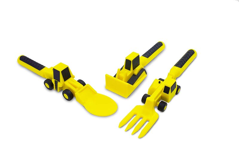 Photo 1 of Constructive Eating Made in USA Set of 3 Construction Utensils for Toddlers, Infants, Babies and Kids - Made with Materials Tested for Safety
