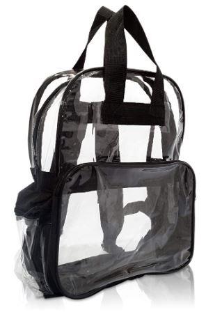 Photo 1 of DALIX Clear Backpack with Smooth Plastic Completely Transparent
