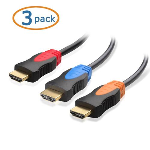 Photo 1 of Cable Matters Gold Plated High Speed HDMI Cable, 6 Feet (3 Pack)
