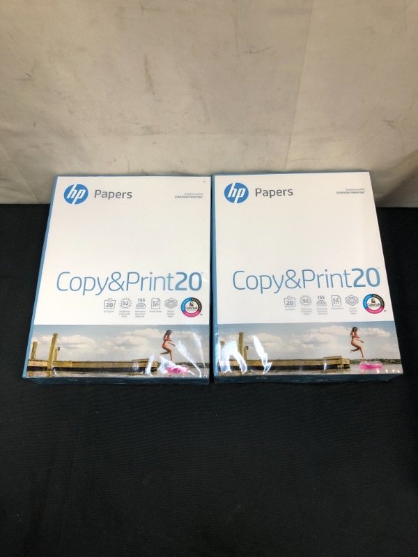 Photo 2 of hp Printer Paper | 8.5 x 11 Paper | Copy &Print 20 lb | 1 Ream Case - 500 Sheets| 92 Bright | Made in USA - FSC Certified | 200060
2 PACK 