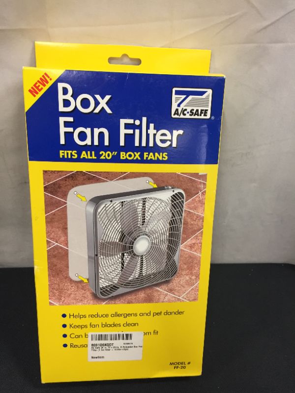 Photo 3 of A/C SAFE Filter for 20" Box Fans, White
