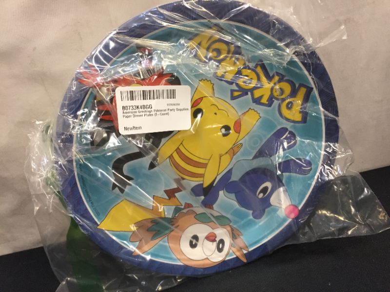 Photo 2 of 1 Pack Pokemon 9" Paper Plates - 8ct

