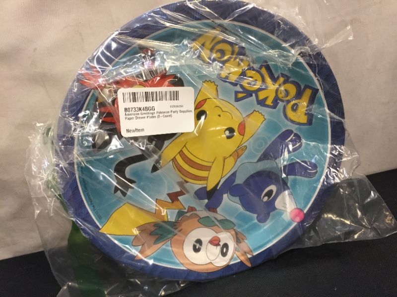 Photo 2 of 1 Pack Pokemon 9" Paper Plates - 8ct
