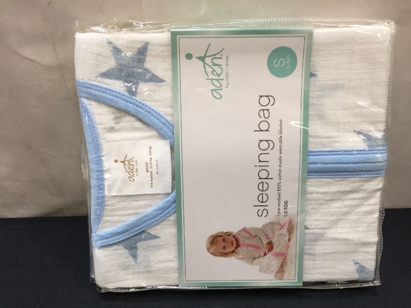 Photo 1 of Aden By Adais Sleeping Bag 100% Cotton Muslin Wearable Blanket Small 0 to 6m New
