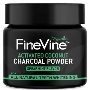 Photo 1 of Activated Coconut Charcoal Natural Teeth Whitening Toothpaste Powder Spearmint
