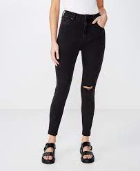 Photo 1 of Cotton On High Rise Grazer Skinny Jean
Black Size 2