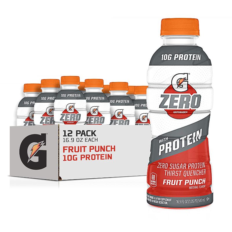 Photo 1 of (12 Bottles) Gatorade Zero With Protein, 10g Whey Protein Isolate, Zero Sugar, E
BB: 04/22/22