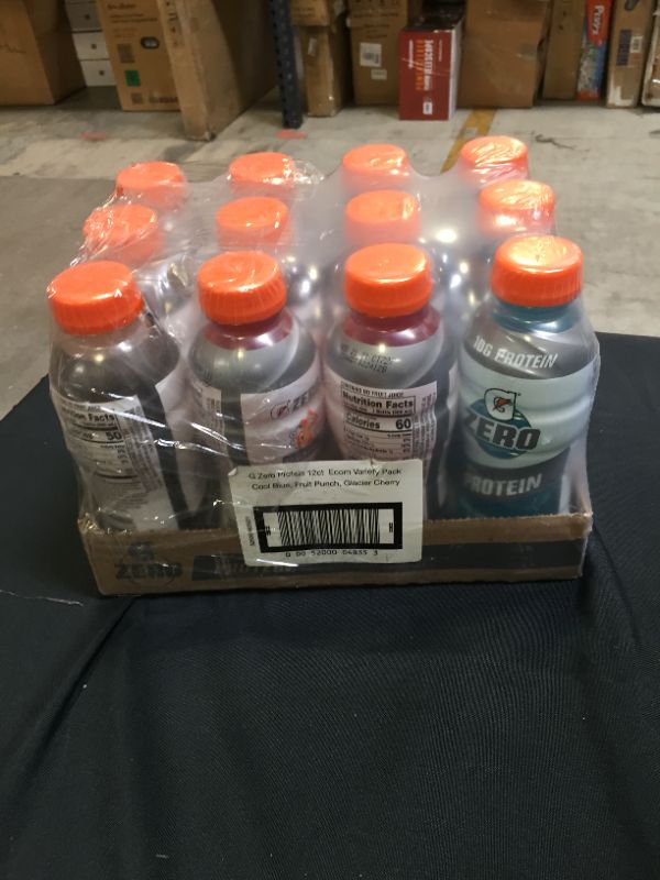 Photo 2 of (12 Bottles) Gatorade Zero With Protein, 10g Whey Protein Isolate, Zero Sugar, E
BB: 04/22/22