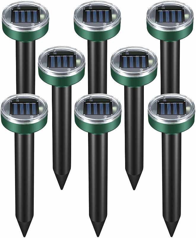 Photo 1 of LEOFI Upgrade Solar Mole Repellent Groundhog Repellent for Outdoors Waterproof Sonic Rodent Gopher Deterrent Vole Chaser 7500 Feet Range Get Rid of Burrowing Animals(Green)