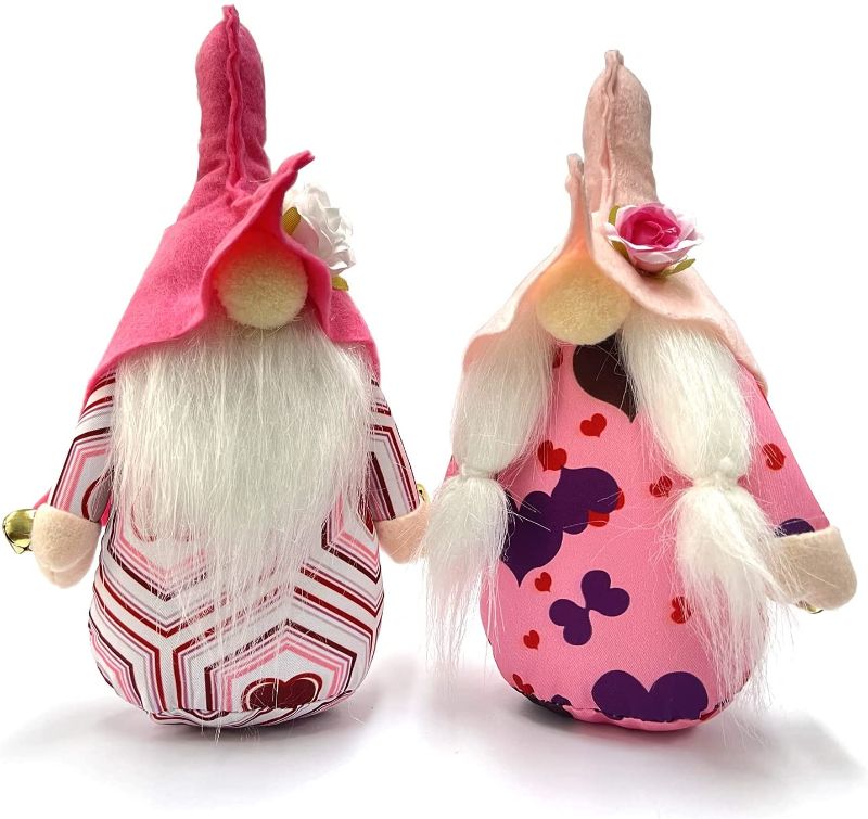 Photo 1 of Love Gnomes Plush Ornament, Valentines Day Decor Plush Gnomes Gift for Home Ornaments Valentines 2pcs Large Couple Gnome Dolls
