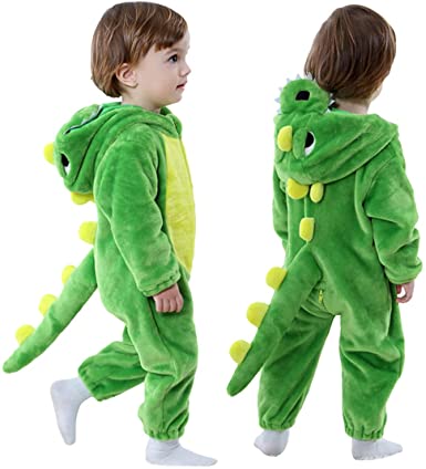 Photo 1 of Dinosaur Costume Flannel Hooded Onesies Soft Animal Romper Outfits Gift KIDS SIZE 90 UNKNOWN US SIZE
